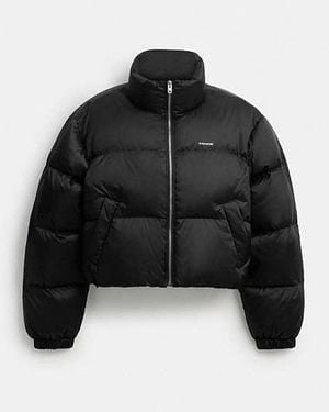 COACH Short Cropped Puffer Jacket - Black