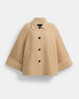 COACH Wool Swing Coat - Black