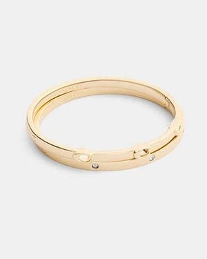 COACH Signature Bangle Set - Black