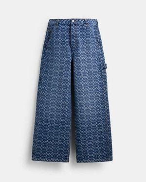 COACH Signature Denim Carpenter Trousers In Organic Cotton - Blue