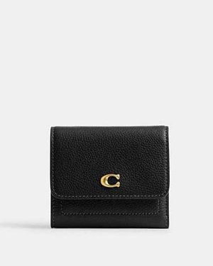 COACH Mila Small Flap Wallet - Black