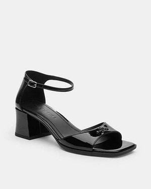 COACH Block Heel Sandal - Black