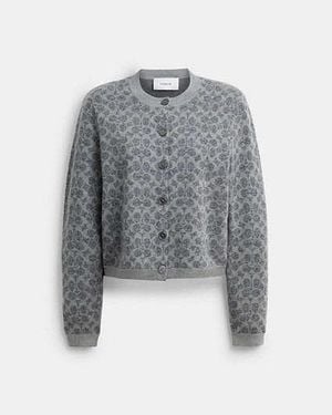 COACH Cardigan Signature Con Bottoni - Nero