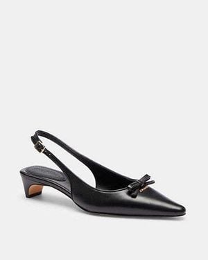 COACH Bow Slingback Heel - Black