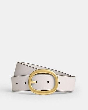 COACH Ovaler Gürtelschnallen-Gürtel, 32 Mm Für Frauen - Schwarz