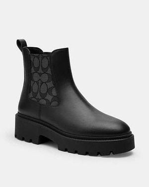 COACH Stivale Chelsea Lucy Con Poliestere Signature - Nero