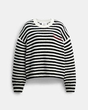 COACH Coach Striped Jumper - Black
