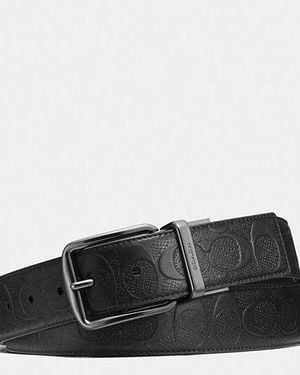 COACH Harness Buckle Cut To Size Reversible Belt, 38 Mm - Black