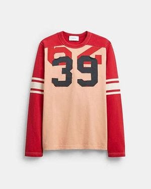 COACH Long Sleeve Varsity T-Shirt - Black