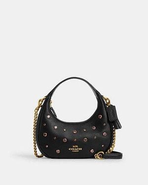 COACH Mini Borsa A Tracolla Carmen Con Cristalli - Nero