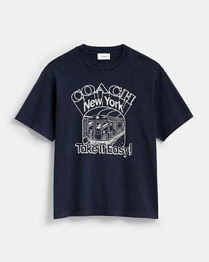 COACH Subway Relaxed T-Shirt - Blue