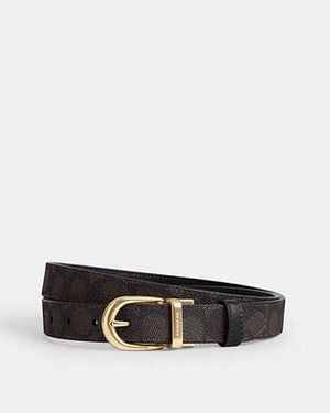 COACH Harness Buckle Cut To Size Reversible Belt, 25 Mm - Black