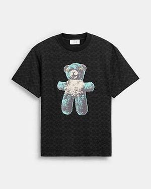 COACH Camiseta Holgada - Negro