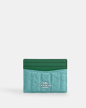 COACH Slim Id Card Case - Grün