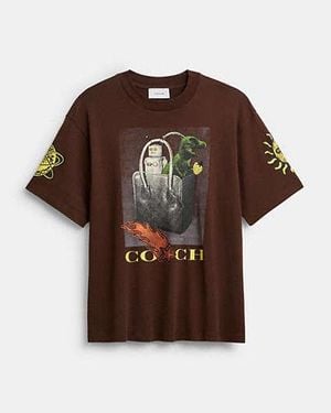 COACH Coach Graphic Relaxed T-Shirt - Black
