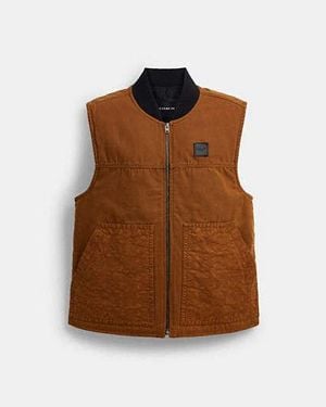 COACH Work Vest With Quilted Lining - Black