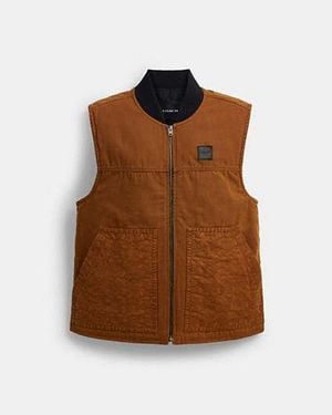COACH Work Vest With Quilted Lining - Black