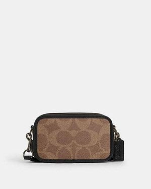 COACH Wyatt Crossbody Bag In Blocked Signature Canvas - Black