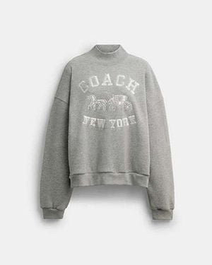 COACH Horse And Carriage Sweatshirt Mit Stehkragen Für Frauen - Schwarz