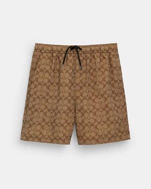 COACH Signature Swim Trunks - Black