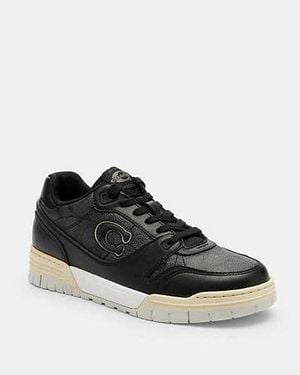 COACH Soho Trainers With Signature Canvas Shoes Charcoal - Black