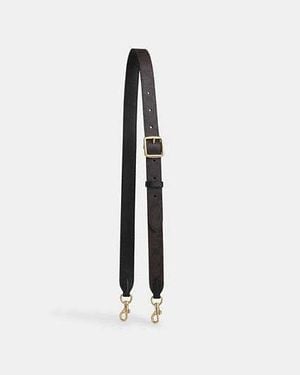 COACH Correa Reversible De Lona De Firma - Negro