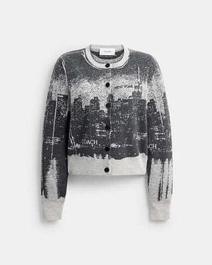 COACH Postcard Cardigan - Black
