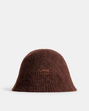 COACH Gorro De Cubo De Punto En Castaño, Talla - Marrón