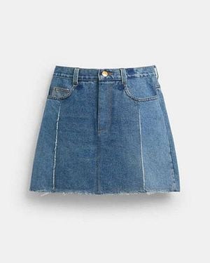 COACH Repurposed Denim Mini Skirt - Blue