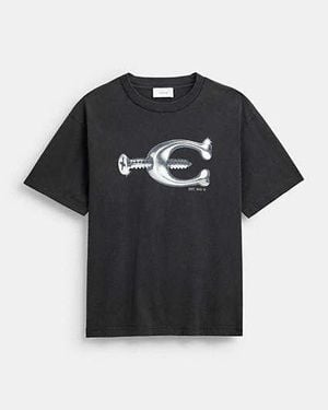 COACH Hardware Relaxed T-Shirt - Black