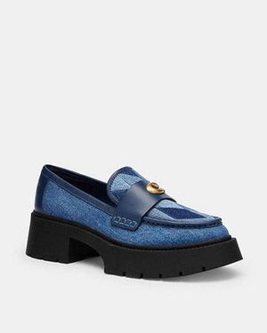 COACH Mocasines De Plataforma Leah Con Acolchado - Azul
