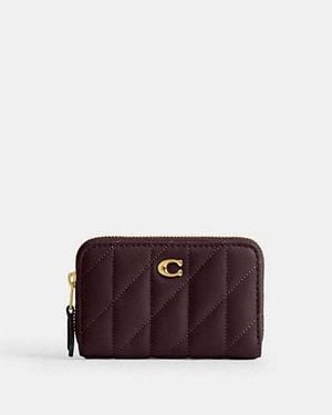 COACH Essential Small Zip Around Card Case - Black