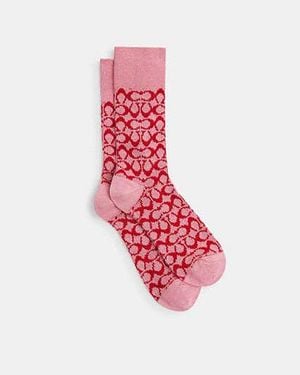 COACH Signature Socks - Black