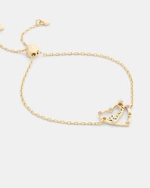 COACH Coach Script Heart Bracelet - Black