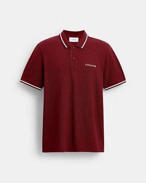 COACH Trim Polo - Red