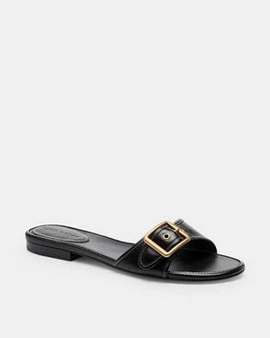 COACH Margot Flat Sandal - Black