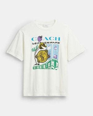 COACH Collage Train Relaxed T-Shirt - Black