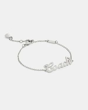 COACH Script Nameplate Bracelet - Black