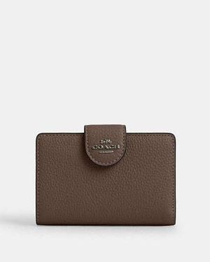 COACH Medium Corner Zip Wallet - Grey