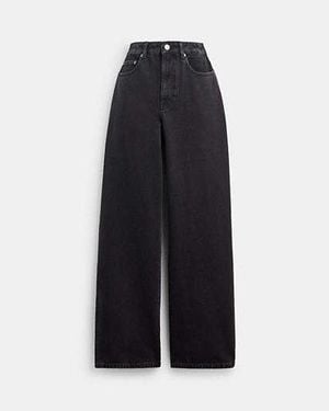 COACH Loose Fit Jeans In Organic Cotton - Black