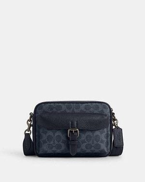 COACH Warner Crossbody Bag In Signature Canvas - Black
