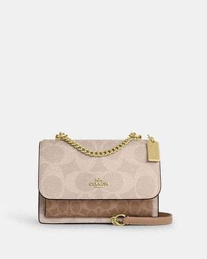 COACH Klare Crossbody Bag In Blocked Signature Canvas - Black
