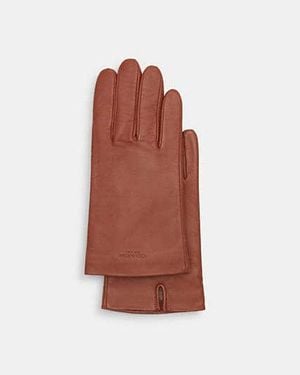 COACH Leather Tech Gloves - Black