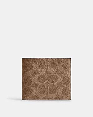COACH Cartera Billfold De Lona Signature - Blanco