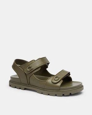 COACH Platform Sandal - Black