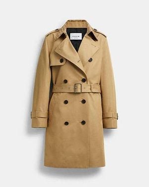 COACH Gabardina Mediana Con Cuello De Firma - Neutro
