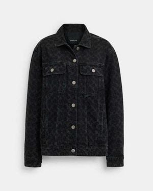 COACH Signature Denim Jacket - Black