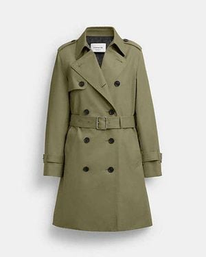 COACH Mid Trench Coat - Green