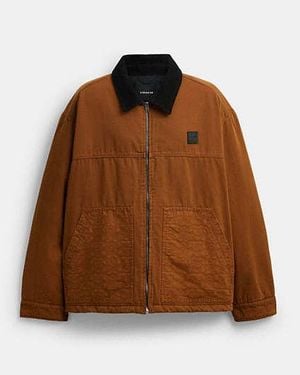 COACH Work Jacket With Quilted Lining - Brown
