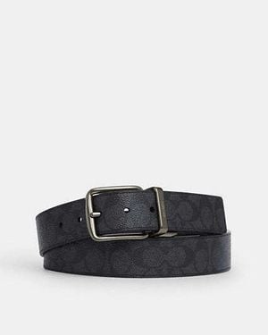 COACH Harness Buckle Cut To Size Reversible Belt, 38 Mm - Black